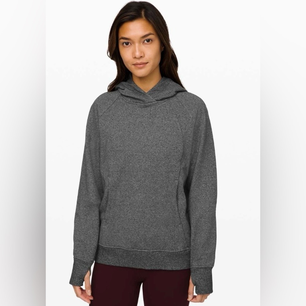 Lululemon Scuba Pullover Heathered Speckle Charcoal Gray Size 6